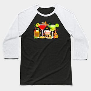 Mexico Wine Tequila Cinco De Mayo Mexican Fiesta Lover Baseball T-Shirt